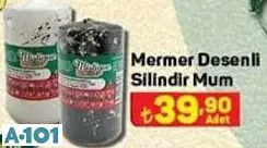 MERMER DESENLİ SİLİNDİR MUM MERMER DESENLİ SİLİNDİR MUM